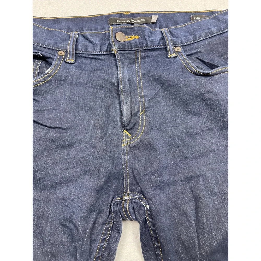 Banana Republic Slim Fit Jeans Mens 33x32 Dark Wash Blue Denim Pants
